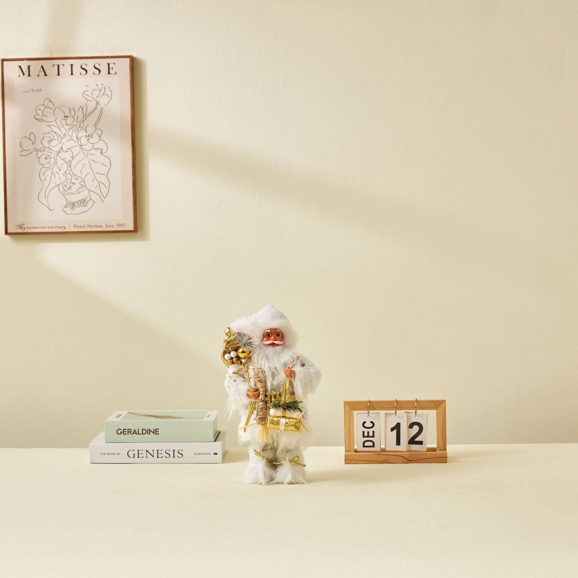 Décorations de Noël Pères Noël dorés