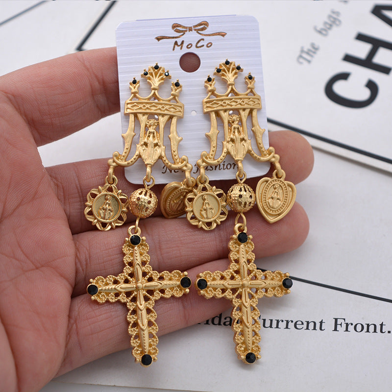 Boucles d'oreilles Femme Croix Découpée Excessive