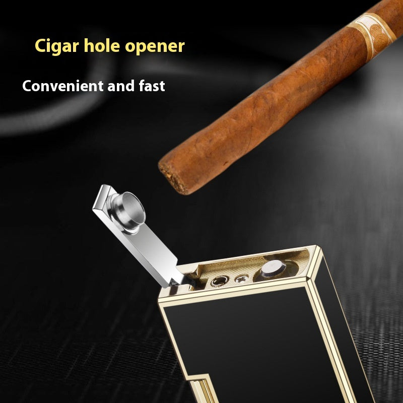 New Langsheng Metal Grinding Wheel Flint Direct Punch Portable Cigar Lighter