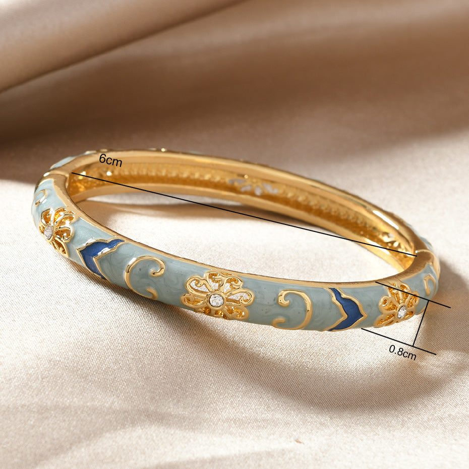 Bracelet fantaisie en émail pour femme