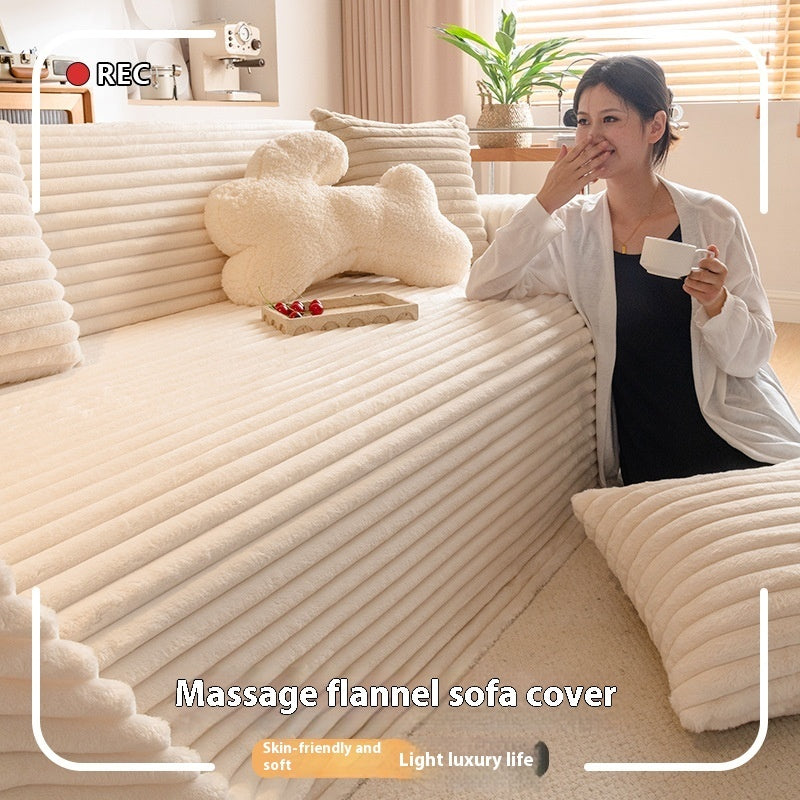 Flannel Sofa Towel Cream Style Cover Blanket
