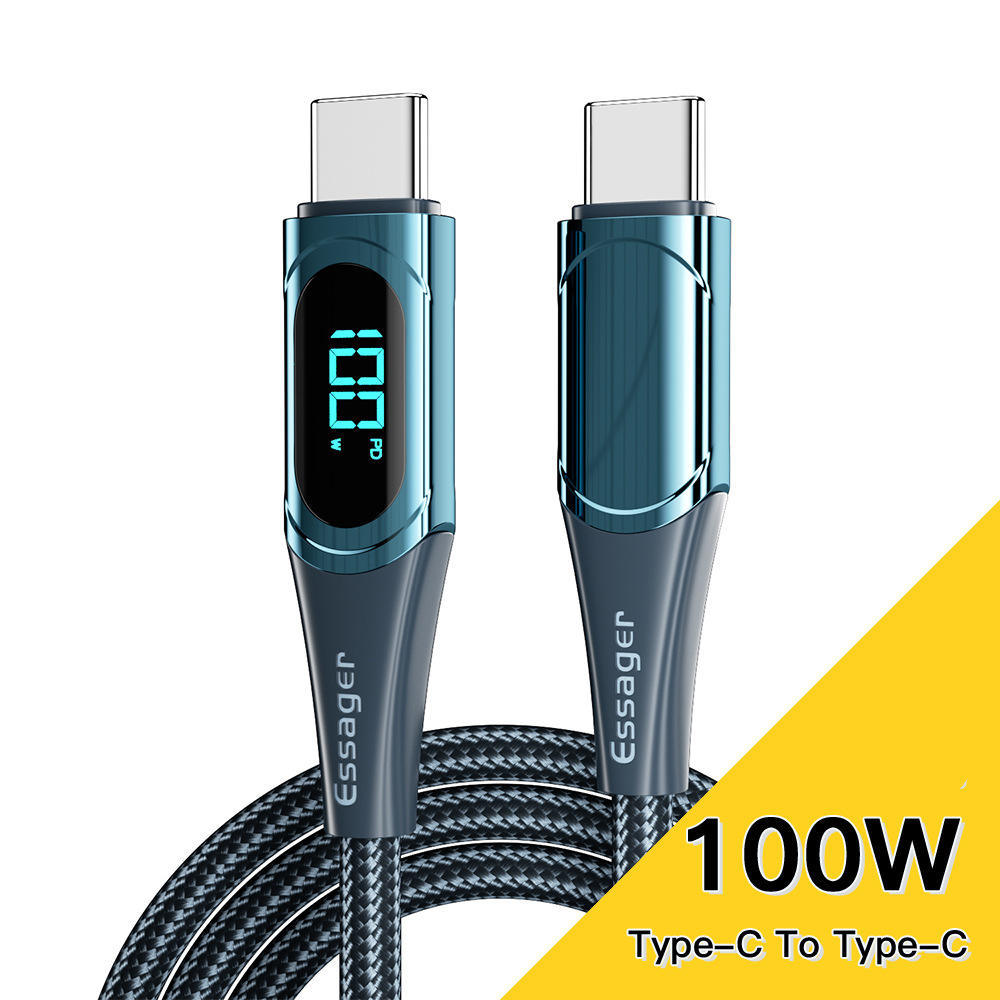 Digital Display Fast Charging Zinc Alloy Data Cable