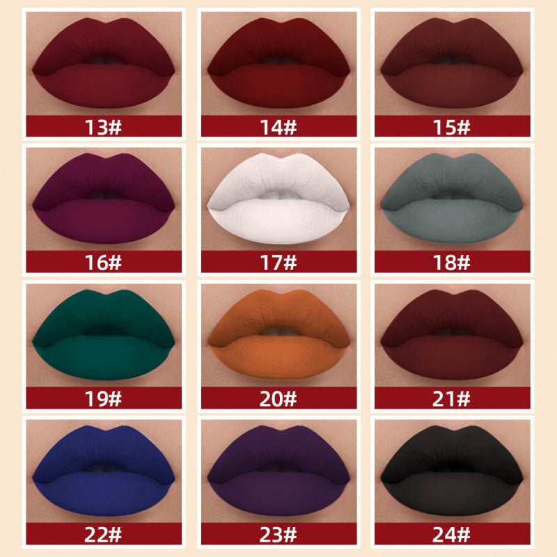 Rouge à lèvres liquide mat 24 couleurs