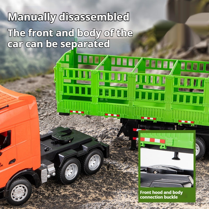 Alloy High-rail Electric Remote-control Engineering Vehicle Toy