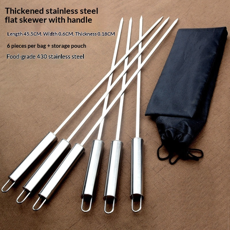 Brochettes de Barbecue en Acier Inoxydable