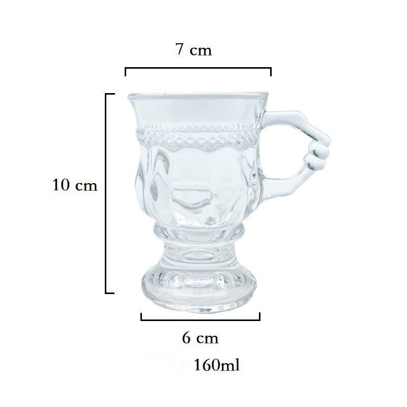 Retro Relief Handle Cup ZB72 Tall French Amber