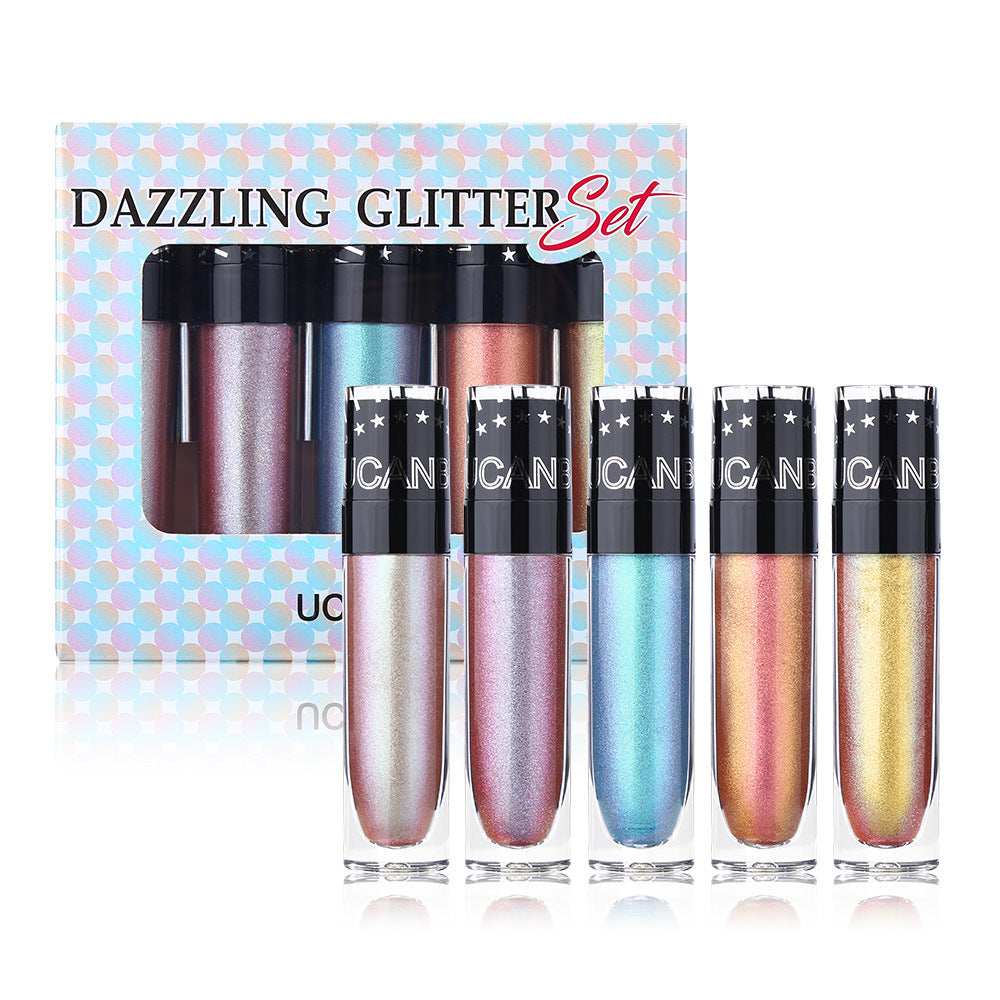 Metal Pearlescent Liquid Eye Shadow Polarized Mermaid Color Crouching Silkworm Pen Set