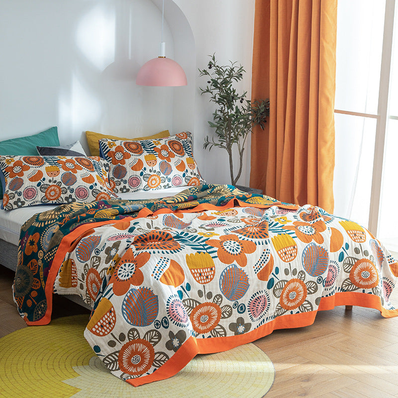 New Five-layer Summer Office Nap Cotton Soft Blanket
