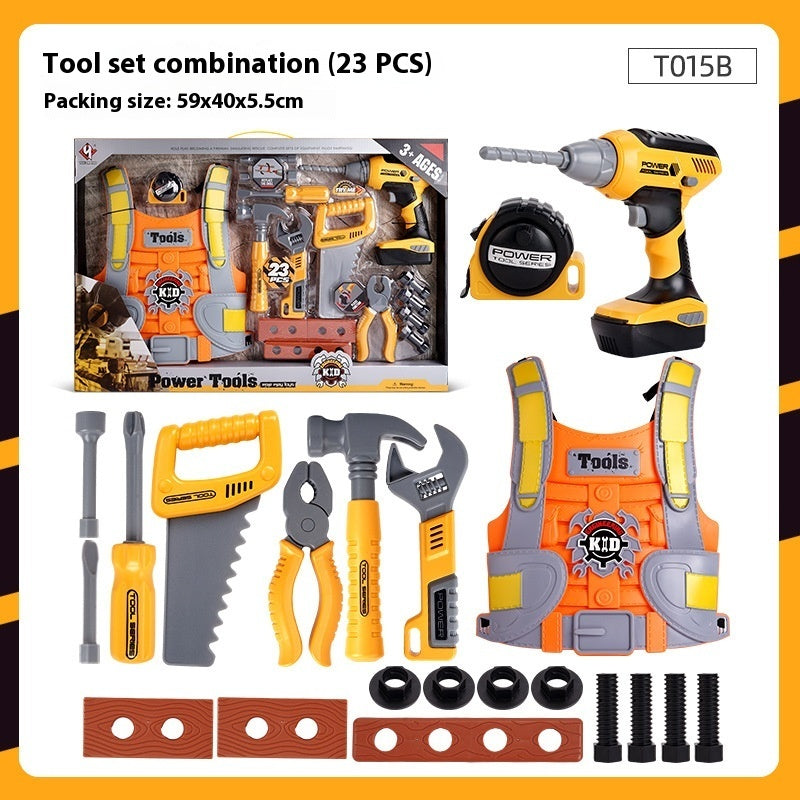 Children's Toolbox Toy Suit Play House Electric Drill Role