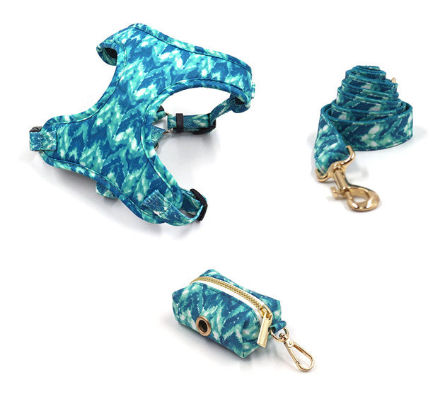 Ensemble Laisse Collier Nœud Papillon avec Sacs à Déjections Canines