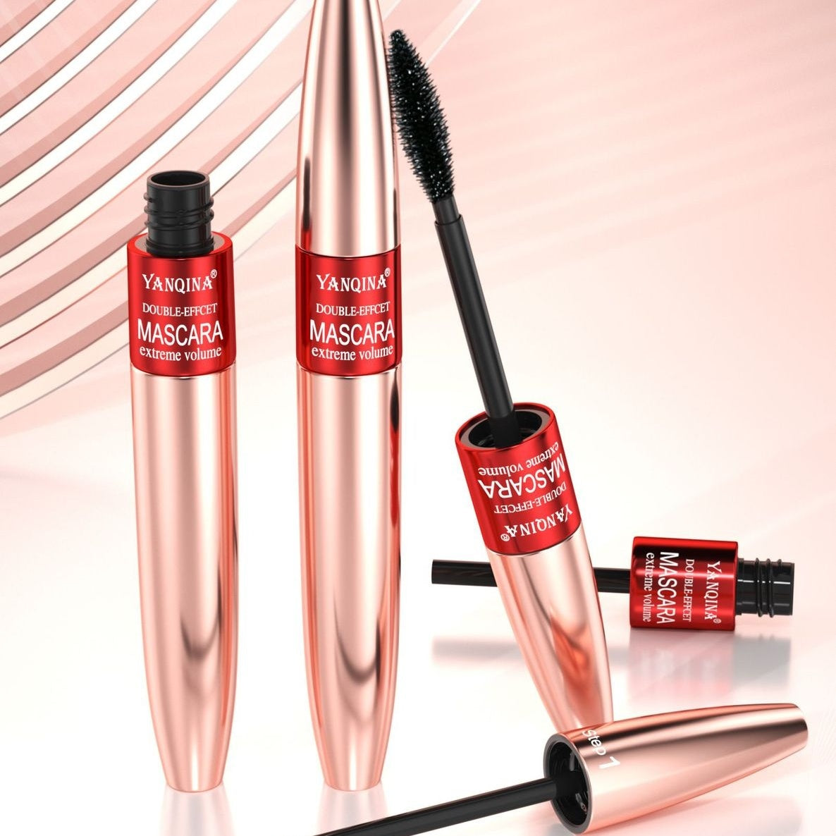 Maquillage Visage Mascara double tête 2-en-1 longue durée anti-bavure