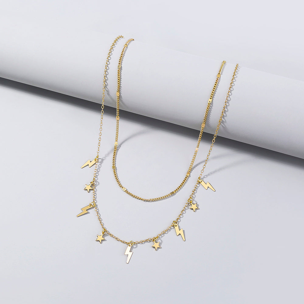 Étoiles, Tonnerre, petits pendentifs, colliers superposés
