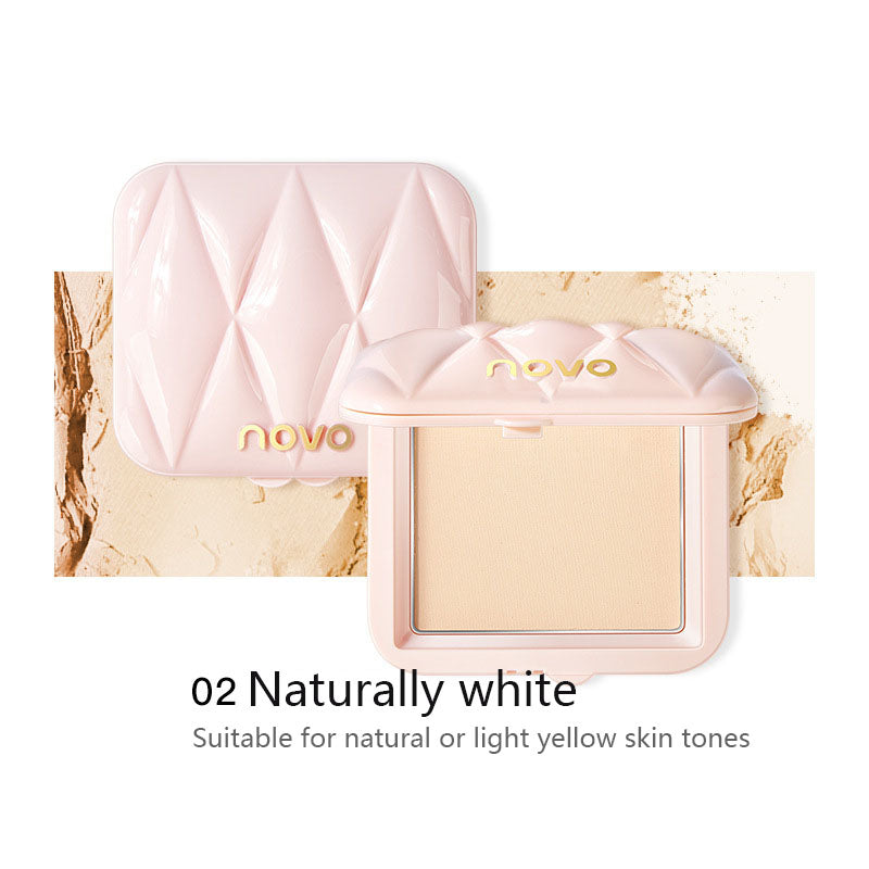 Poudre compacte douce au miel, contrôle du sébum, maquillage correcteur, imperméable et anti-transpiration