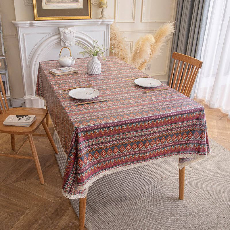 Nappe de style ethnique Nappe bohème Tapis de table Ins Camping
