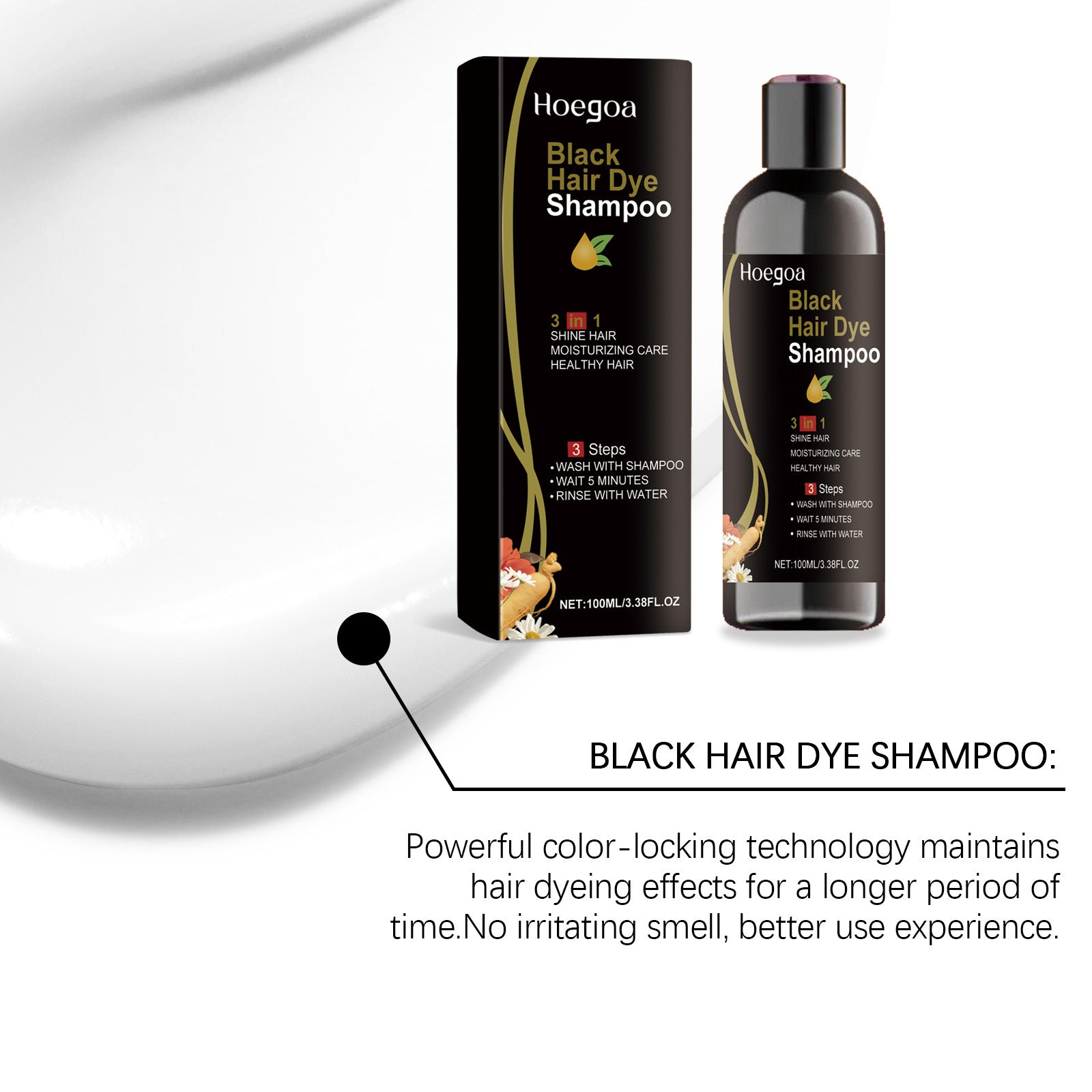 Shampooing Capillaire aux Plantes Pour des Cheveux Doux et Légers
