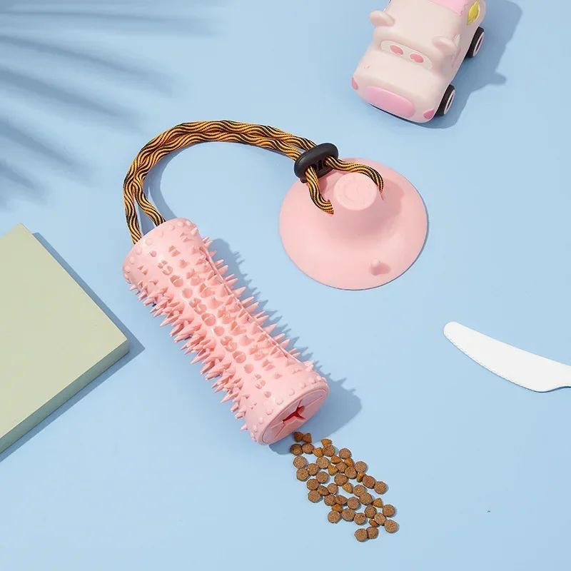 Jouets à mâcher pour chiens, balles pour mâcheurs agressifs, jouet interactif pour chiens, distributeur de friandises, jouet à tirer à ventouse pour le nettoyage des dents des chiens