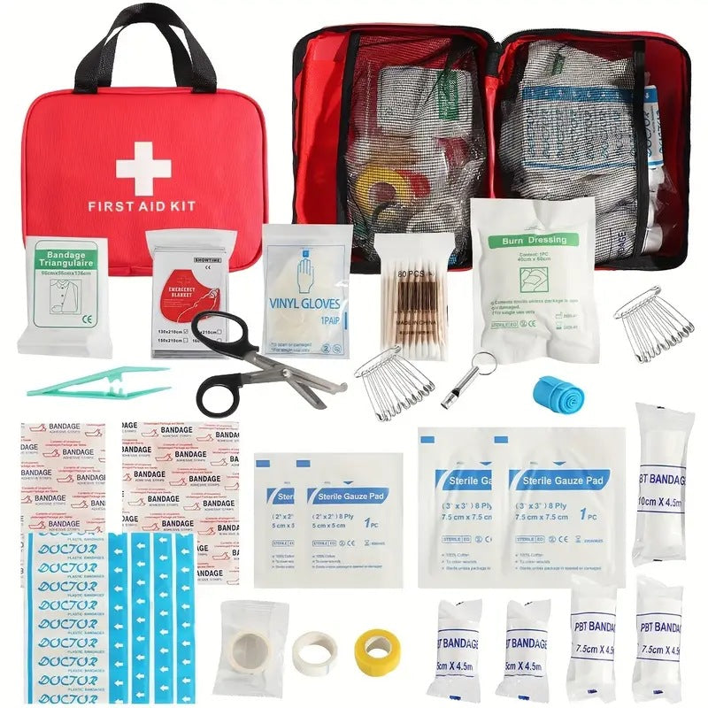 Grand kit de sauvetage médical portatif, pour voiture, urgences et voyages en extérieur