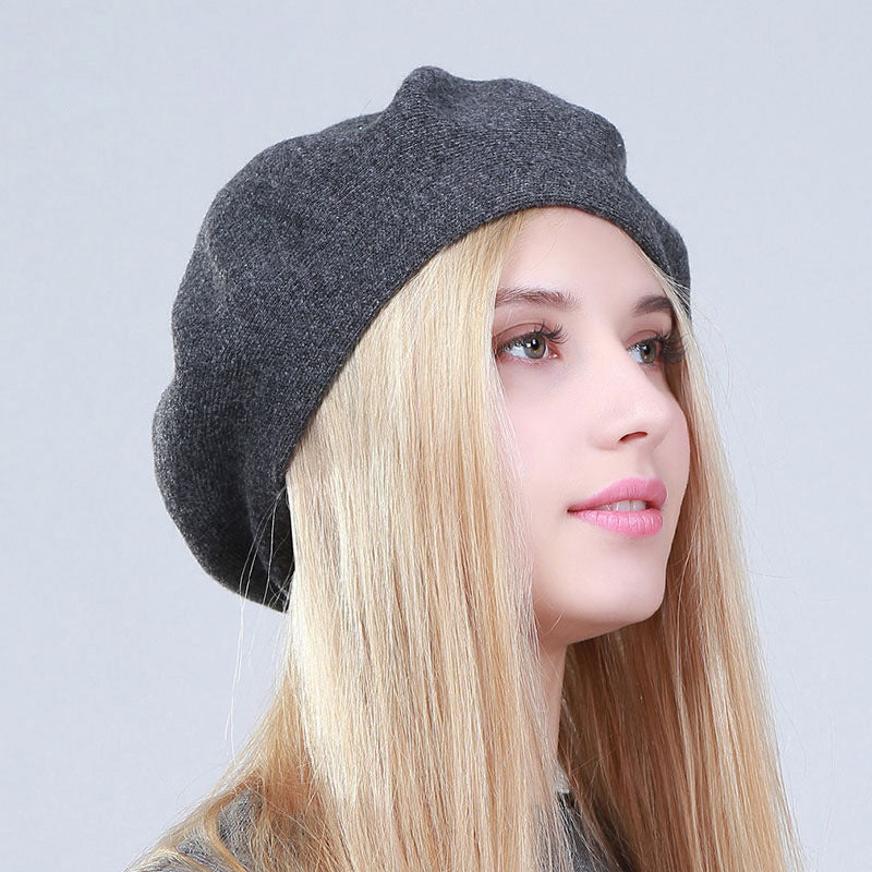 Solid Color Versatile Sequin Knit Bud Hat