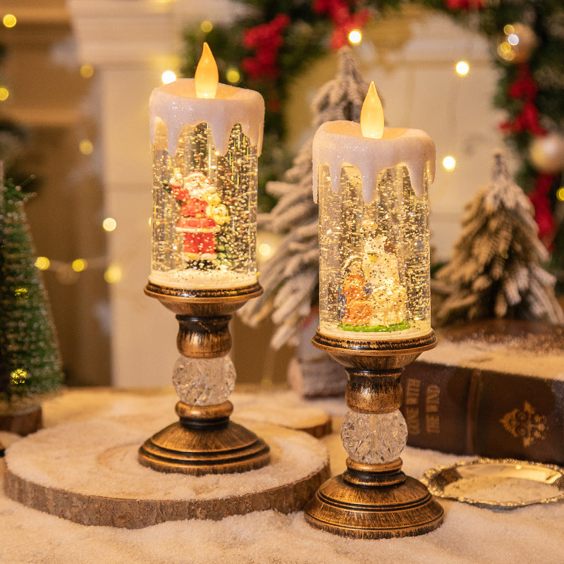 Décorations de Noël Scène lumineuse à bougie