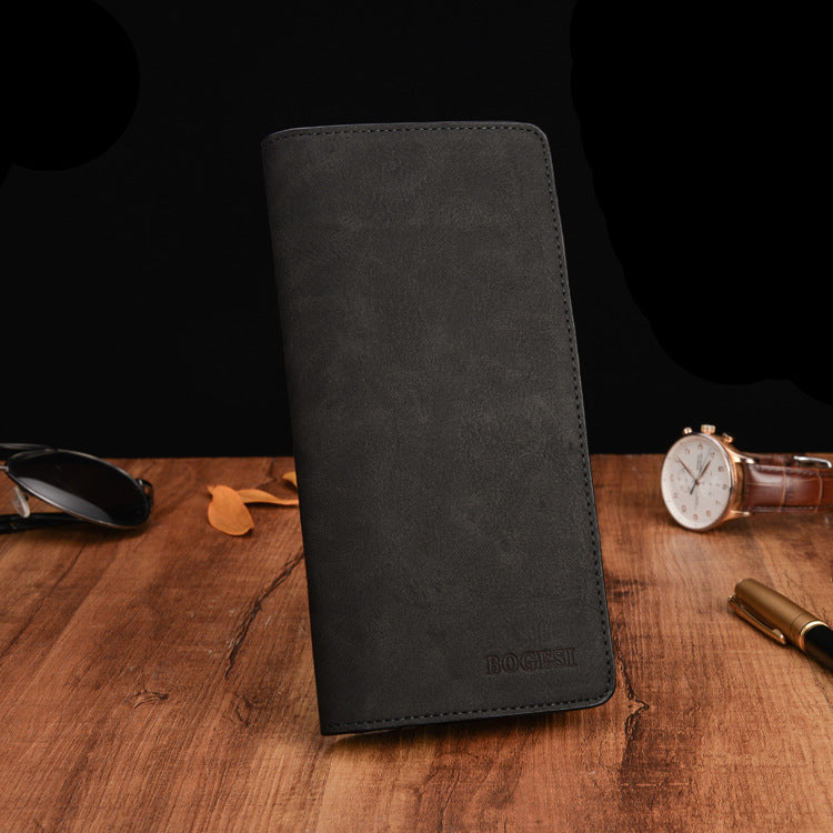 Portefeuille fin pour homme avec porte-cartes long