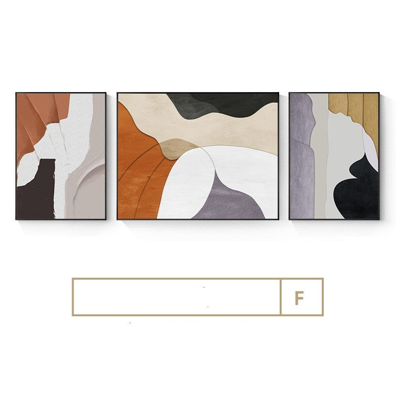 Living Room Decorative Painting Abstract Art Ocean Wave Triptych Sofa Background Wall