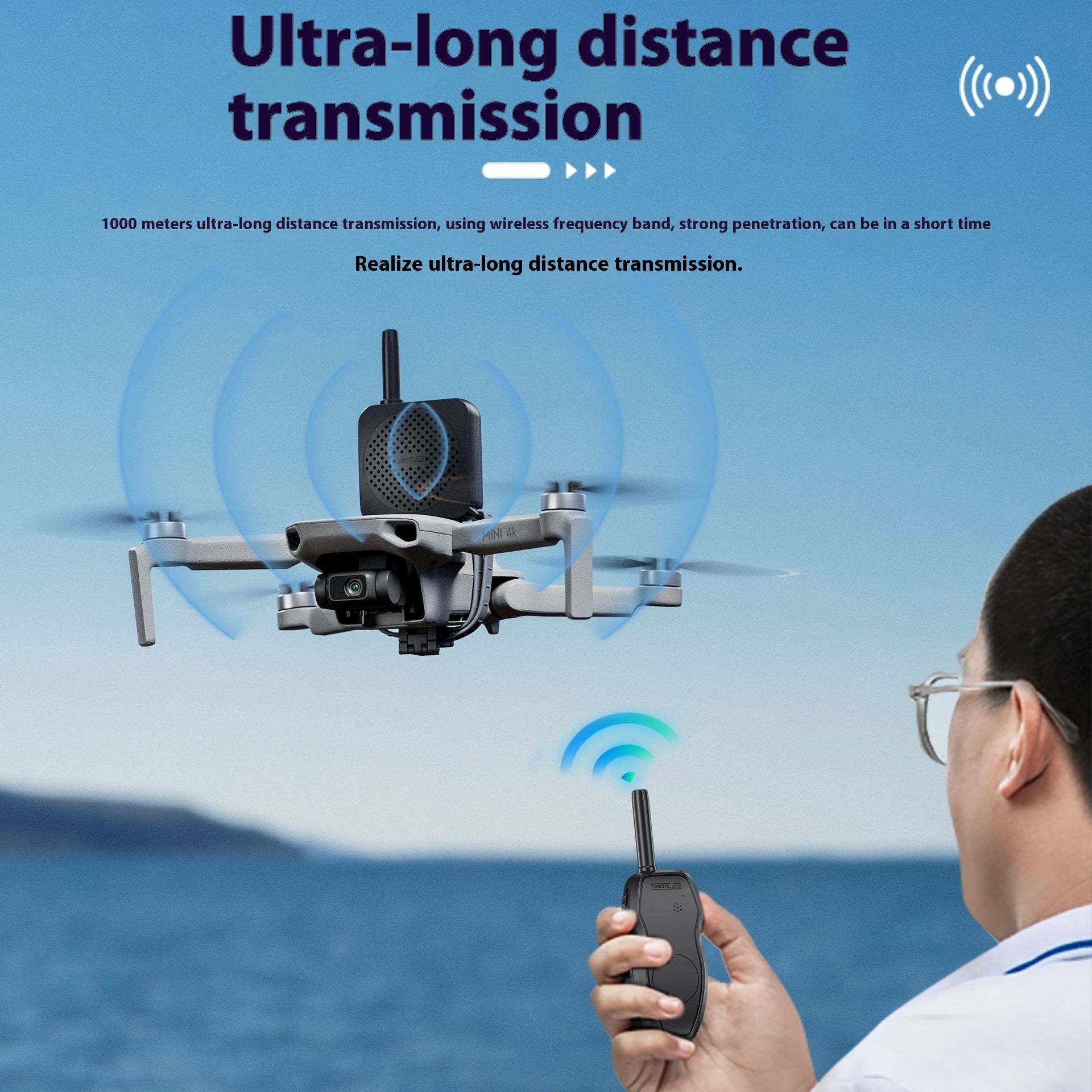 Haut-parleur mégaphone universel pour drone à haute altitude