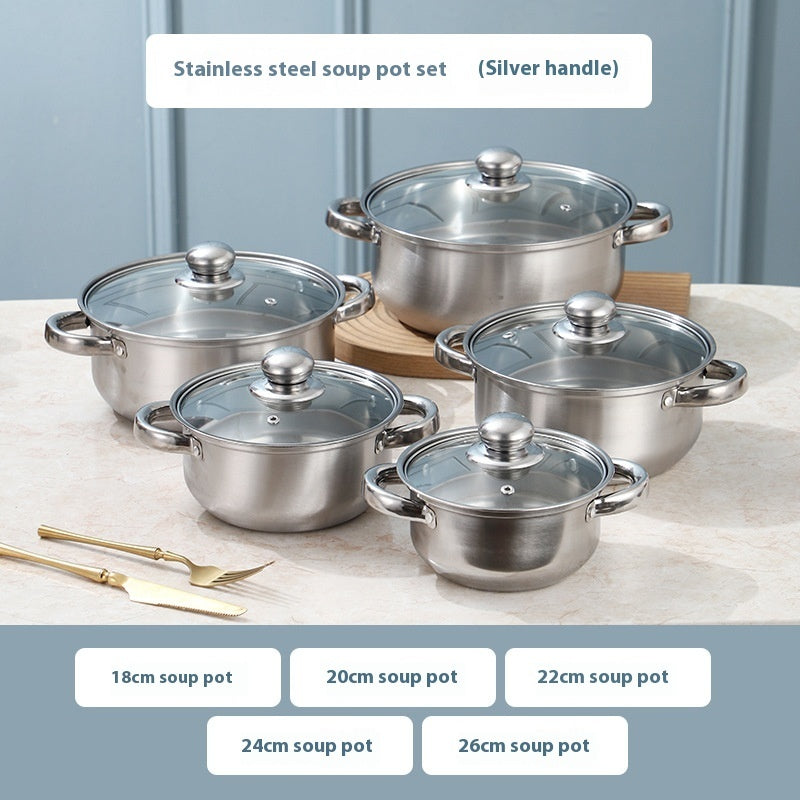 Soup Pot Steamer Combination Suit Induction Cooker Universal