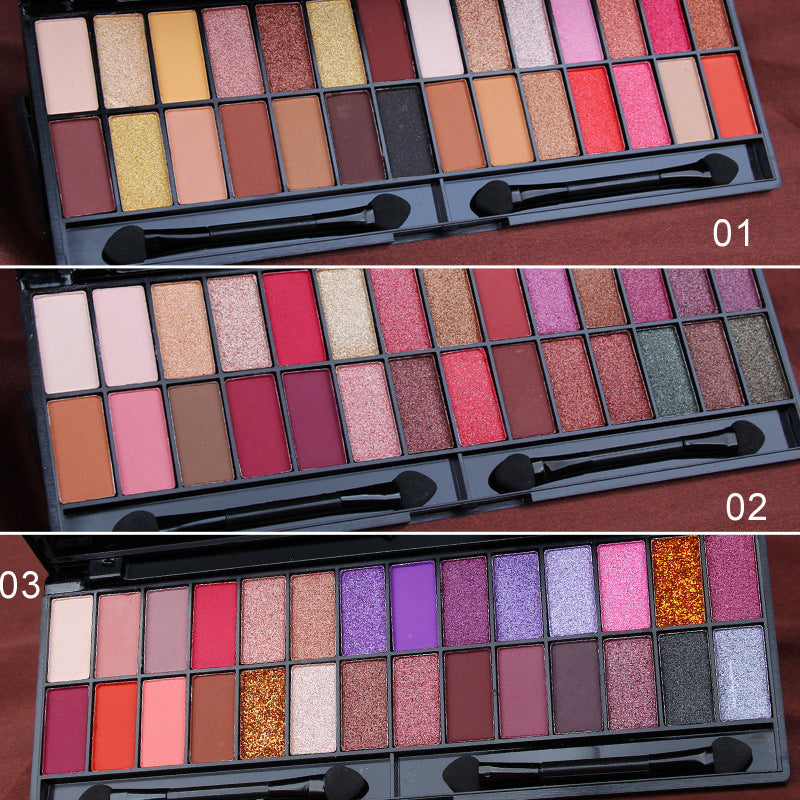 Palette de fards à paupières créative 28 couleurs mat nacré