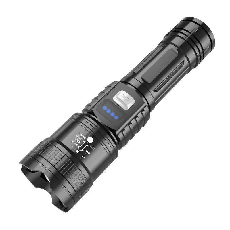 Lampe de poche Zoom Affichage de l'énergie Longue durée Super Lumineux