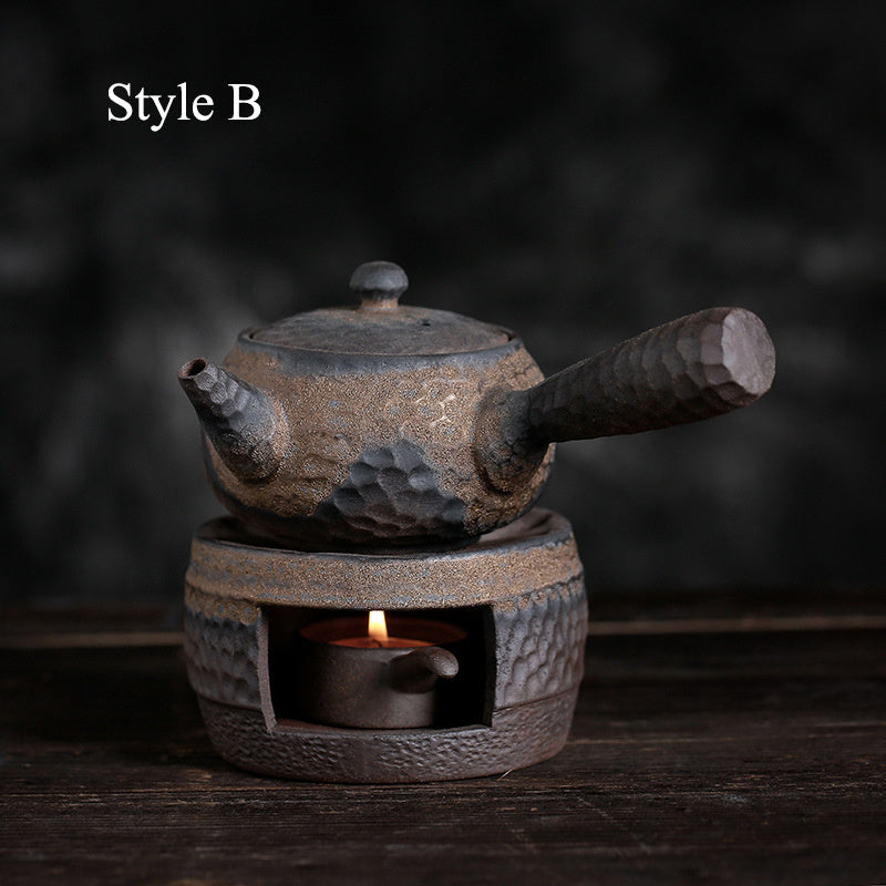 Chauffe-thé rétro fait main de style japonais, théière, service à thé Kungfu en céramique