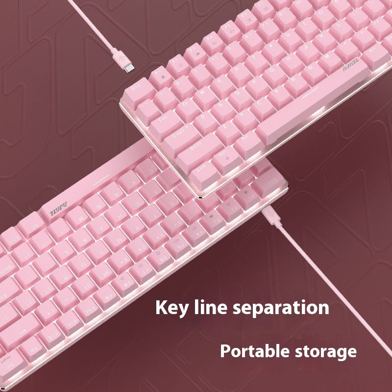 Clavier mécanique 82 touches rétroéclairage blanc style gaming