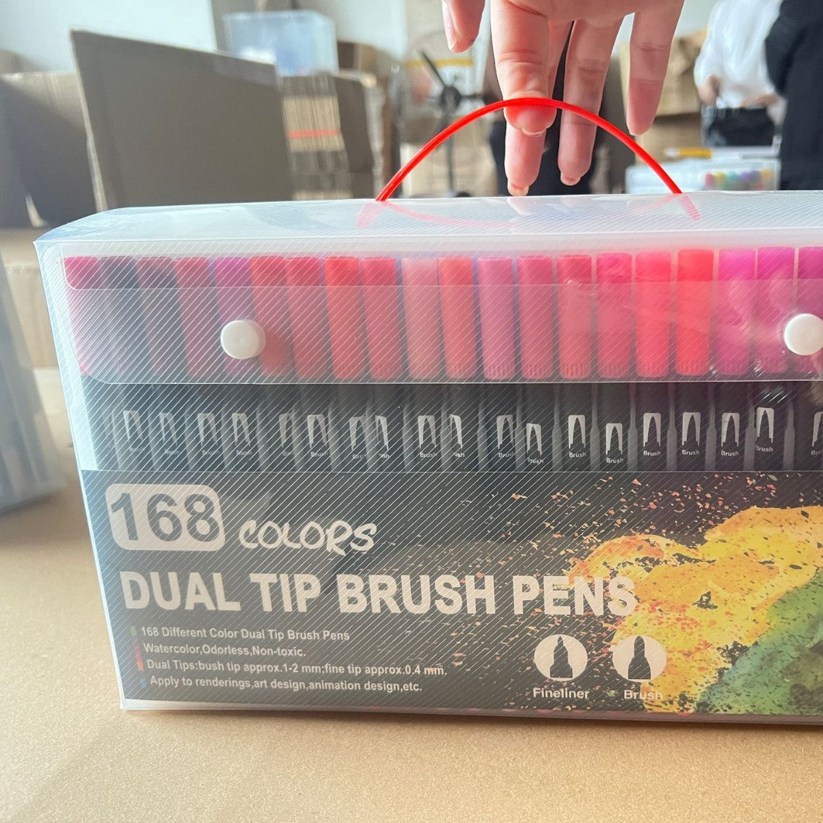 Ensemble de stylos aquarelle double-pointe Marqueurs de couleur Stylo à crochet doux pour peinture