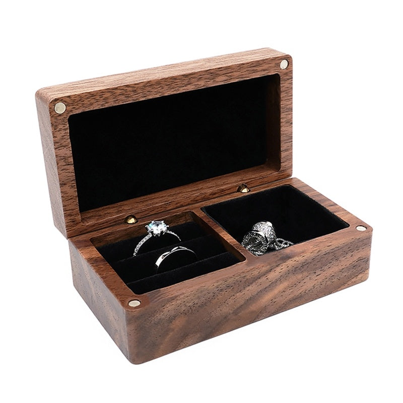 Wooden Jewelry Storage Box Exquisite High-end Gift Portable