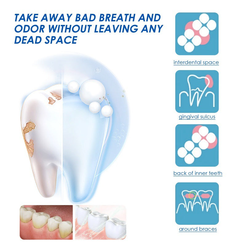 Mauvaise haleine Taches dentaires Nettoyage des dents Soin buccal Comprimés de bain de bouche concentré