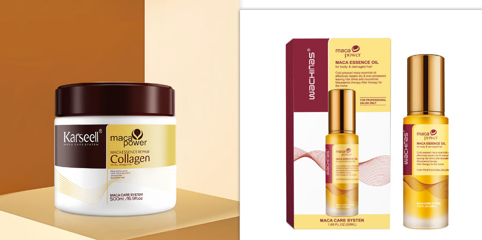 Répare la sécheresse et améliore l'agitation avec le masque capillaire à l'huile essentielle adoucissante à la crème d'huile de cuisson