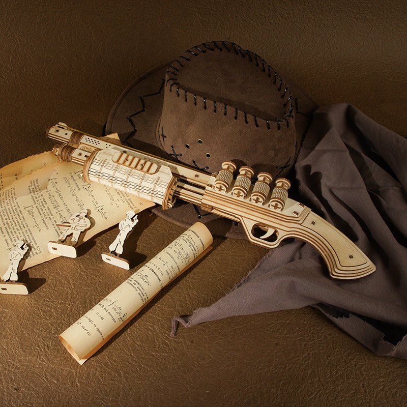 DIY Pistol Shotgun Wooden 3d Puzzle Toy