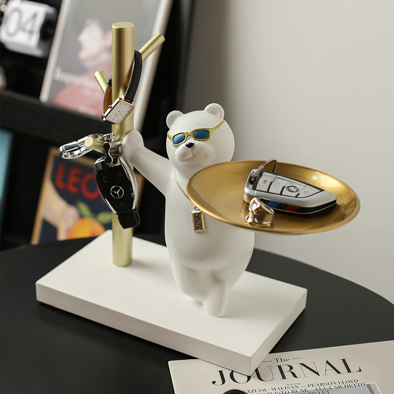 Entrance Bear Key Storage Rack Small Ornaments Decorations