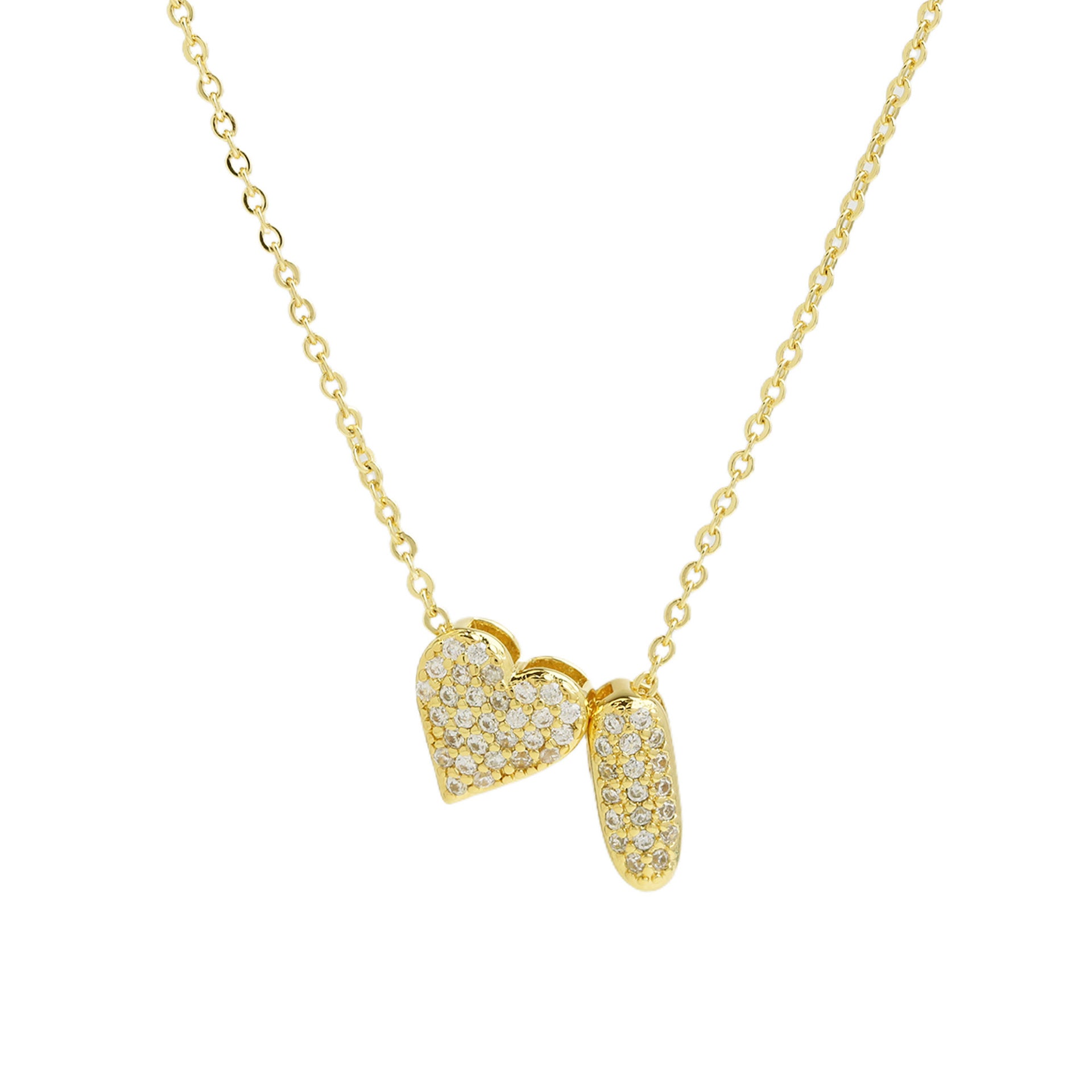 Inlaid Zirconium Balloon Bubble Heart-shaped 26 English Letters Necklace