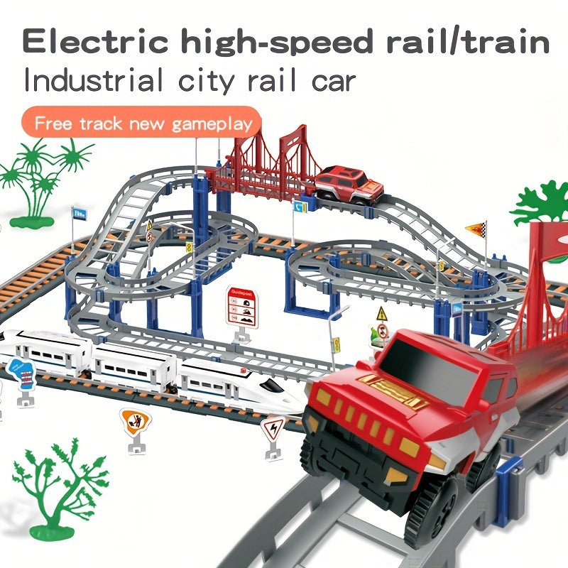 Electric Assembled Rail Car Educational Toys
