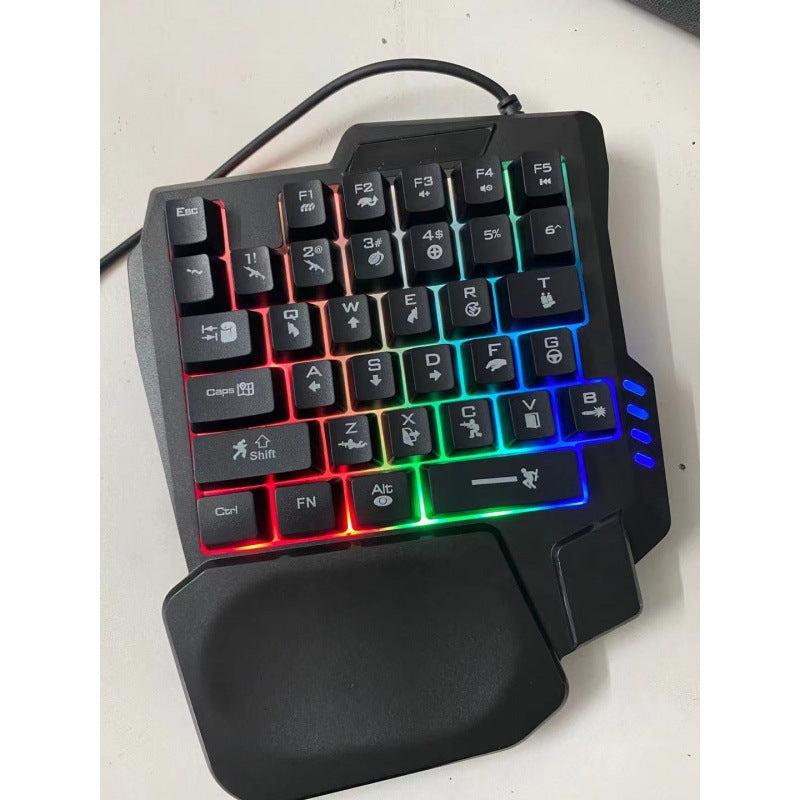 Ensemble clavier mécanique et souris à une main