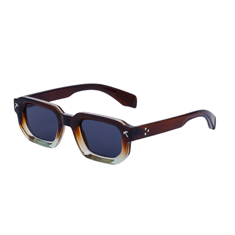 Square Frame Sunglasses Men's Advanced Driving Small Frame Sunglasses Men