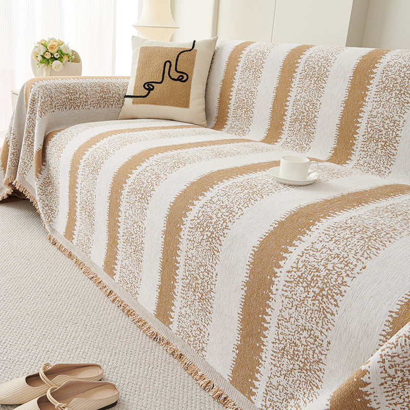 Simple Striped High-grade One-piece Sofa Cover Cloth