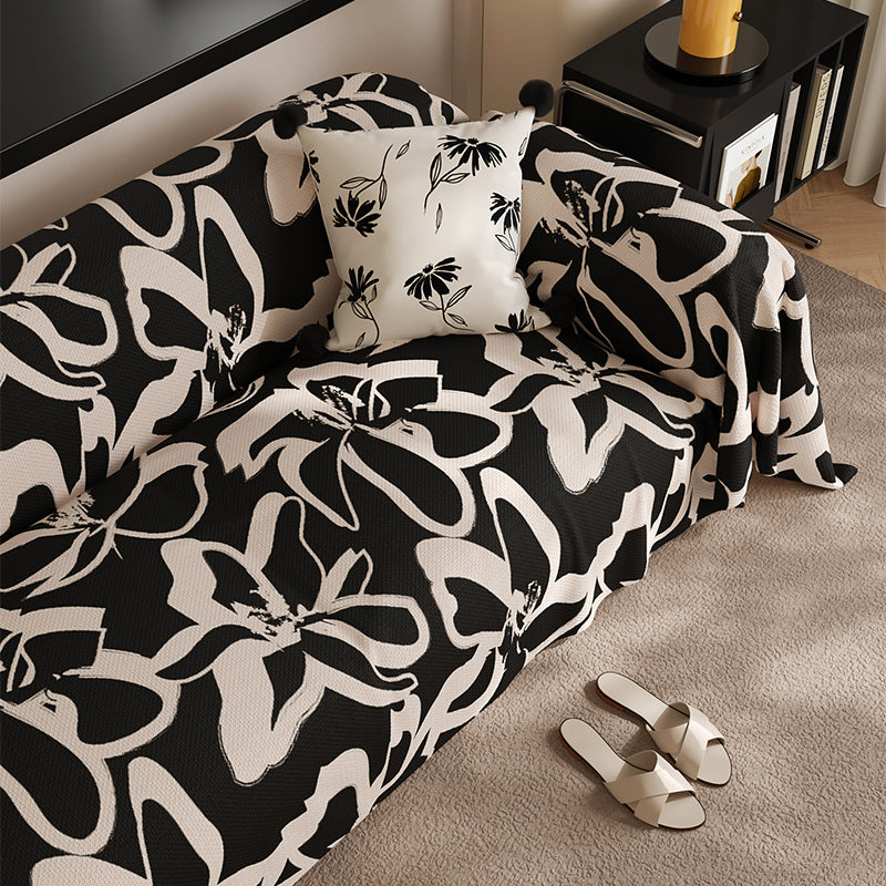 Black Stain-resistant Sofa Living Room Light Luxury Four Seasons Universal Sofa Cushion