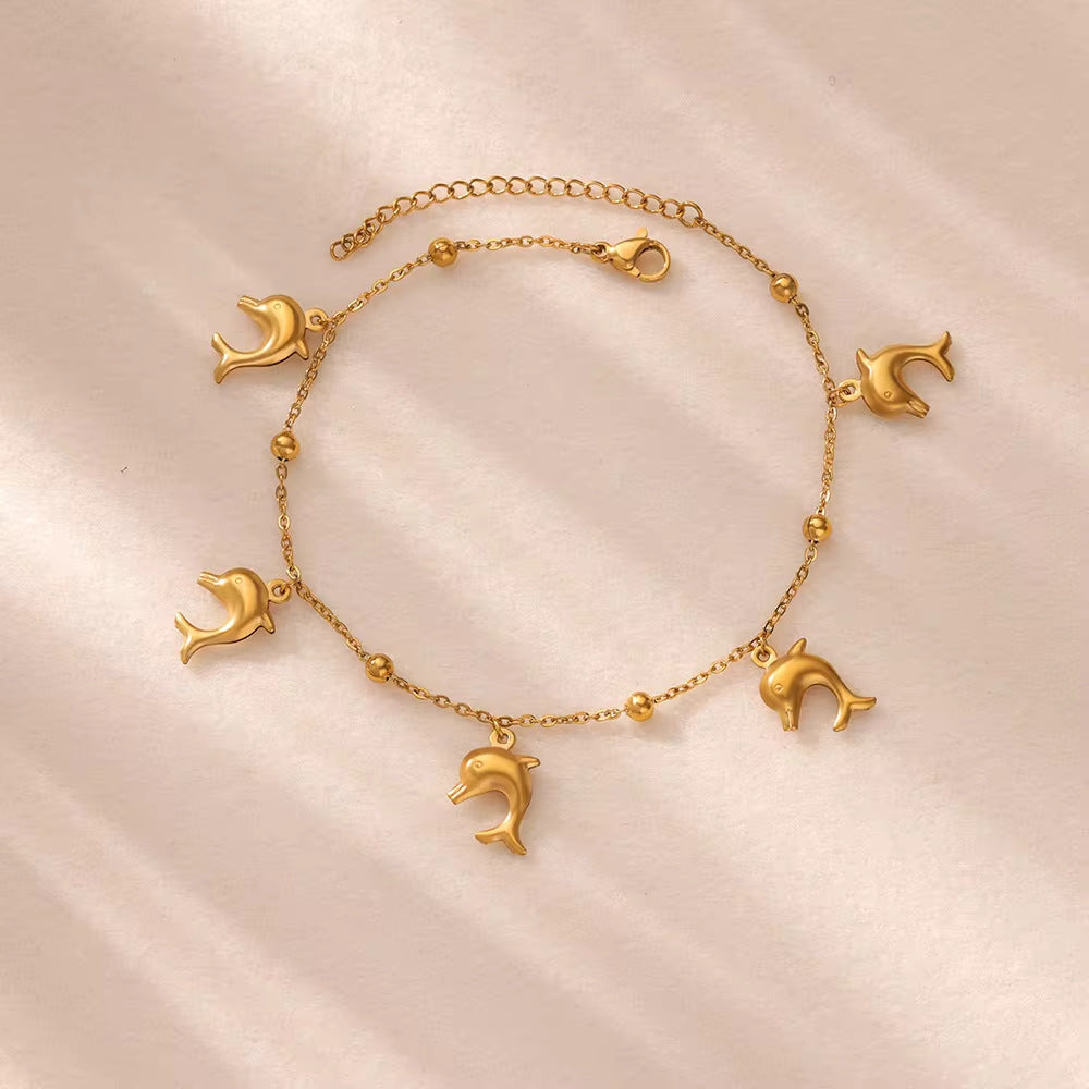 Cheville pendentif coquillage étoile de mer dauphin série océan