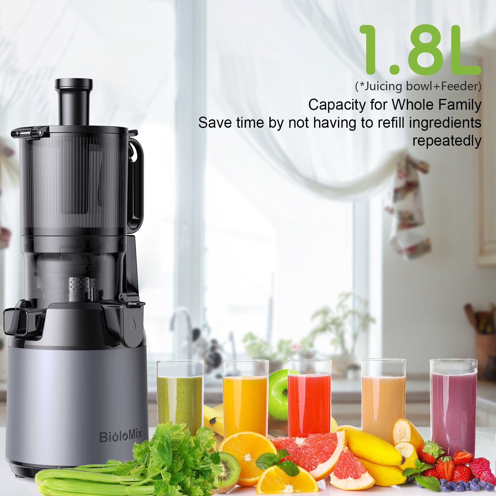 Extracteur de jus grande capacité 130 mm grand calibre