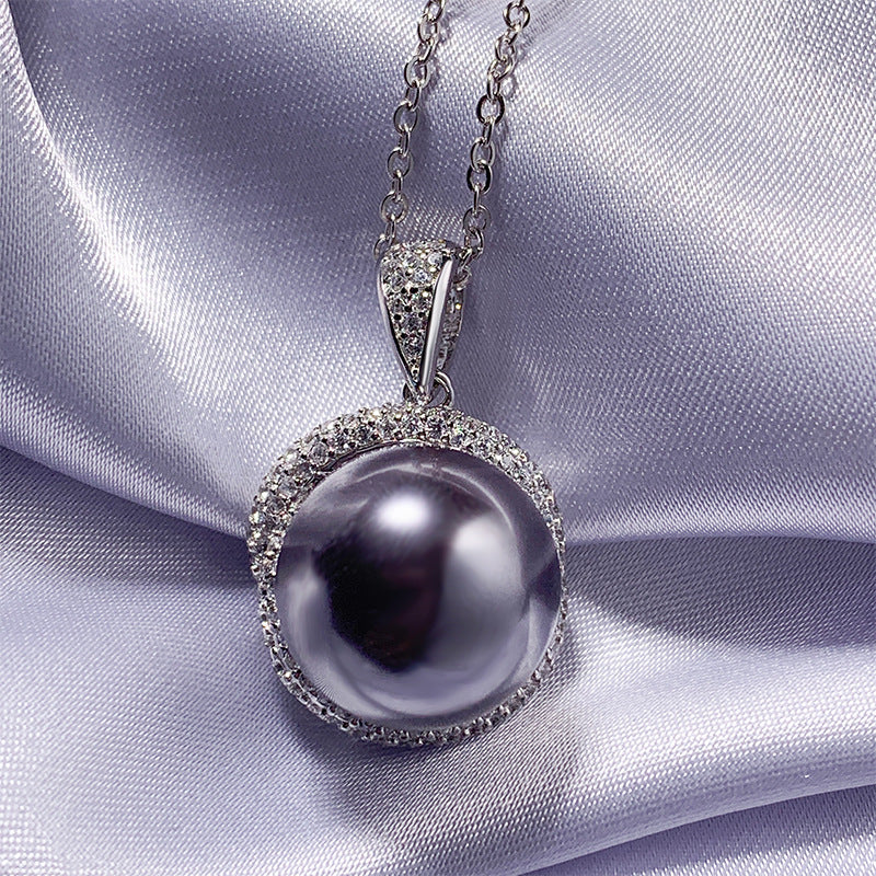 Ensemble pendentif femme en argent S925, opale incrustée et nacre