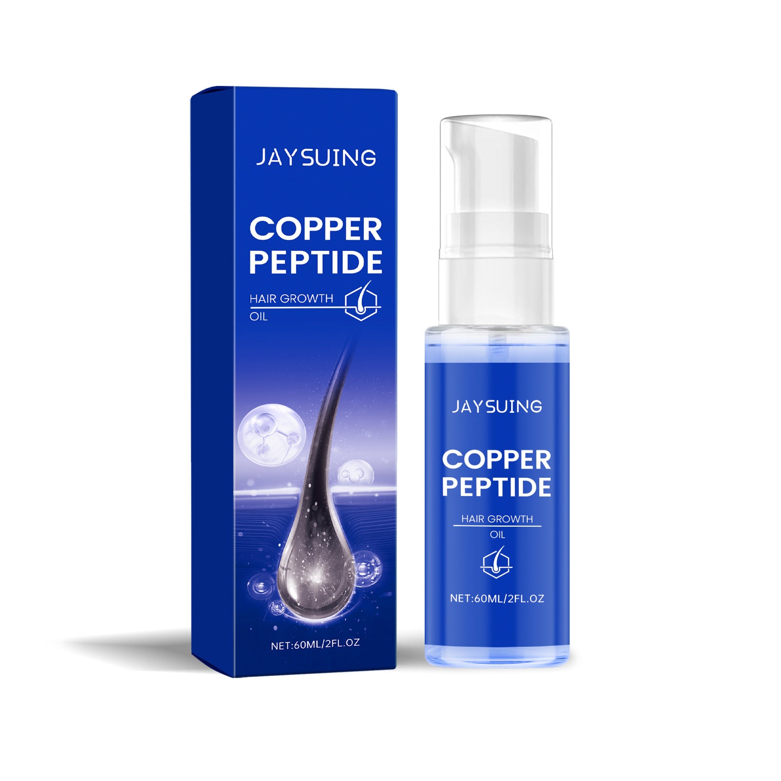 Huile essentielle capillaire nourrissante au peptide de cuivre pour les follicules pileux