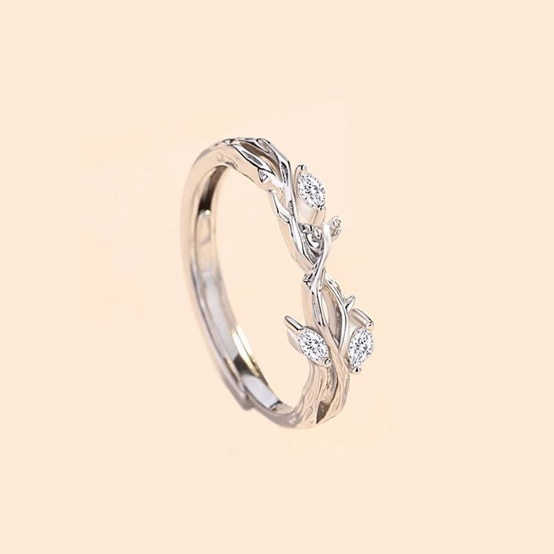 S999 Sterling Silver Couple's Couple Rings Light Luxury High-end Sense