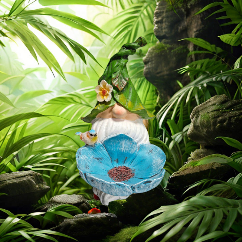 Décorations créatives d'elfes d'extérieur en résine, lampe solaire de nuit pour jardin et cour