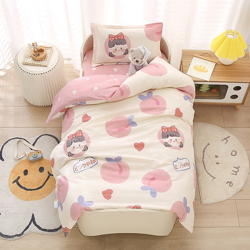 Pure Cotton Children Quilt Mattress Bedding Six-piece Set Entrance Suit